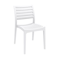 Albany White Polypropylene Dining Chairs In Pair