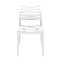 Albany White Polypropylene Dining Chairs In Pair