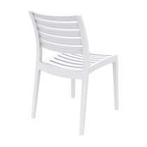 Albany White Polypropylene Dining Chairs In Pair