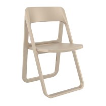 Durham Taupe Polypropylene Dining Chairs In Pair