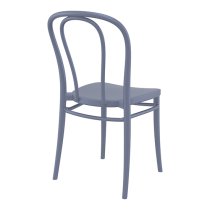 Victor Polypropylene With Glass Fiber Dining Chair In Dark Grey