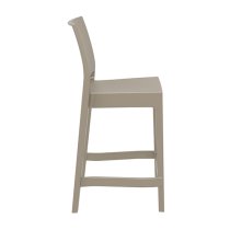 Mesa Polypropylene With Glass Fiber Bar Chair In Taupe