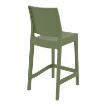 Mesa Olive Green Polypropylene Bar Chairs In Pair