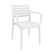 Alto White Polypropylene Dining Chairs In Pair