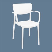 Lisa White Polypropylene Dining Chairs In Pair