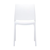 Mesa White Polypropylene Dining Chairs In Pair