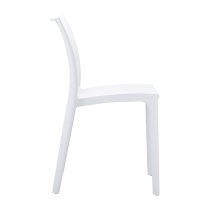 Mesa White Polypropylene Dining Chairs In Pair