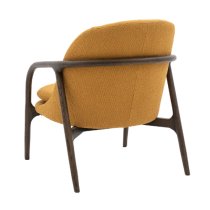 Allegra Fabric Armchair With Wooden Frame In Ochre