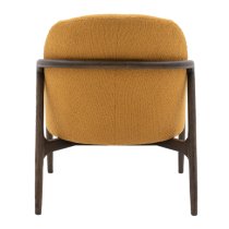 Allegra Fabric Armchair With Wooden Frame In Ochre