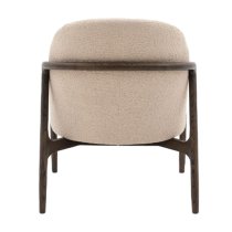 Allegra Fabric Armchair With Dark Wooden Frame In Taupe