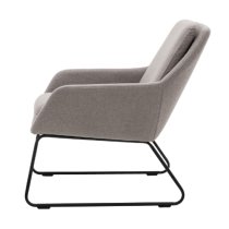 Fanton Fabric Bedroom Chair With Metal Frame In Grey