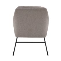 Fanton Fabric Bedroom Chair With Metal Frame In Grey