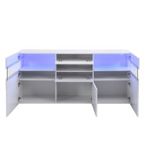 Kirsten High Gloss Sideboard In White With LED Lighting