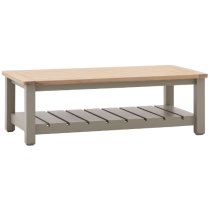 Elvira Wooden Coffee Table In Oak And Prairie