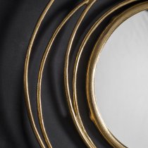 Augusta Round Aluminium Wall Mirror In Satin Gold