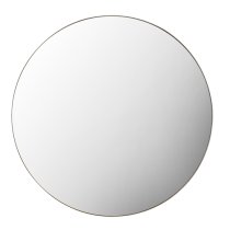 Benton Round Wall Mirror With Champagne Metal Frame