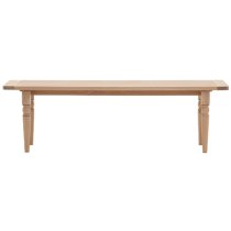 Elvira Wooden Dining Bench In Natural