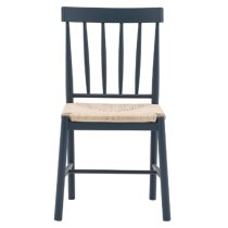 Elvira Meteror Wooden Dining Chairs With Rope Seat In Pair