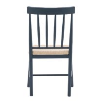 Elvira Meteror Wooden Dining Chairs With Rope Seat In Pair