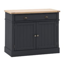 Elvira Wooden Sideboard With 2 Doors In Oak And Meteror