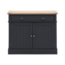 Elvira Wooden Sideboard With 2 Doors In Oak And Meteror