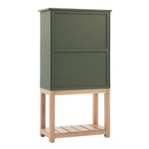 Elvira Wooden Drinks Cabinet With 2 Doors In Moss And Oak