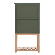 Elvira Wooden Drinks Cabinet With 2 Doors In Moss And Oak