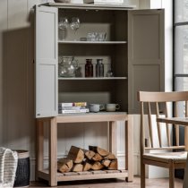 Elvira Wooden Drinks Cabinet With 2 Doors In Prairie And Oak