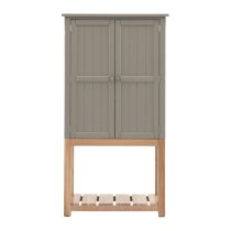 Elvira Wooden Drinks Cabinet With 2 Doors In Prairie And Oak