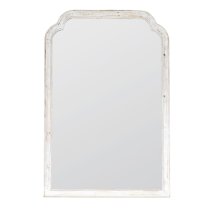 Estero Portrait Wall Mirror In White Firwood Frame