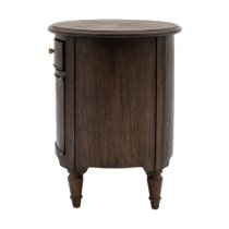 Madisen Wooden Side Table With 1 Door And 1 Drawer In Coffee