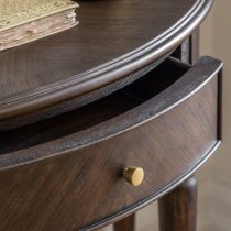 Madisen Wooden Console Table With 1 Drawer In Coffee