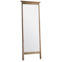 Burbank Cheval Mirror In Oak Wooden Frame