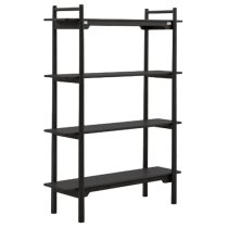 Burbank Wooden Open Shelving Unit In Black