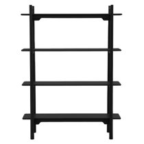 Burbank Wooden Open Shelving Unit In Black