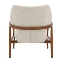 Jenson Upholstered Linen Armchair In Cream