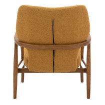 Jenson Fabric Armchair With Wooden legs In Ochre