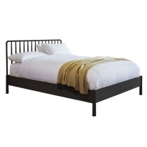 Burbank Wooden King Size Bed In Black