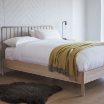 Burbank Wooden Super King Size Bed In Oak