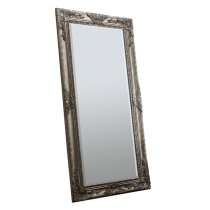 Harris Bevelled Leaner Floor Mirror In Antique Silver