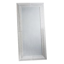 Kokomo Bevelled Leaner Floor Mirror In Silver