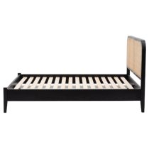 Scalar Wooden King Size Bed In Black And Natural