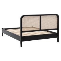 Scalar Wooden King Size Bed In Black And Natural