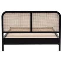 Scalar Wooden King Size Bed In Black And Natural