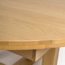 Magna Round Extending Wooden Dining Table In Oak