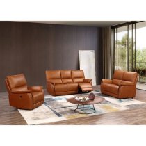 Essex Leather Electric Recliner Chair In Tan