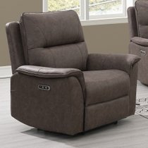 Keller Clean Fabric Manual Recliner Chair In Truffle