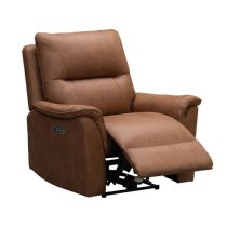 Keller Clean Fabric Electric Recliner Chair In Tan