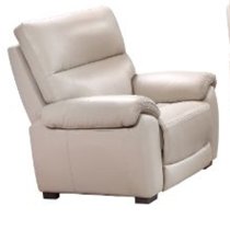 Radford Leather Electric Recliner Chair In Chalk