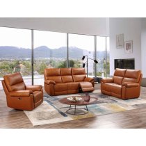 Radford Leather Electric Recliner Chair In Tan